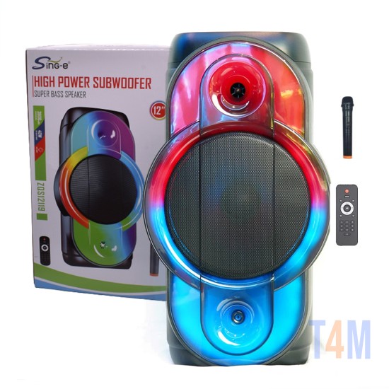Sing-e Portable Wireless Speaker ZQS12119 with Mic and Remote Control Black